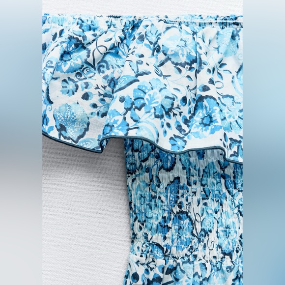 ZARA FLORAL PRINT OFF THE SHOULDER - Picture 11 of 11